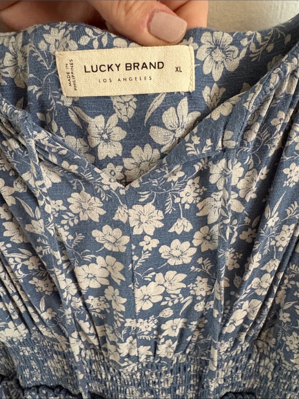 Lucky Brand Blue Floral Midi Dress - Picture 3 of 4